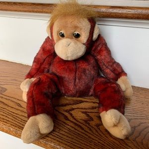 Vintage 90s Ty Beanie Buddy Schweetheart Orangutan Plush Toy,Stuffed Orangutan